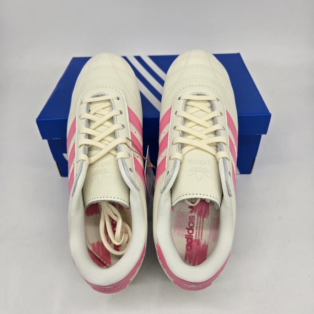 New adidas Taekwondo Off White Bliss Pink Big Girls Shoes Size 5.5 - Picture 5 of 8